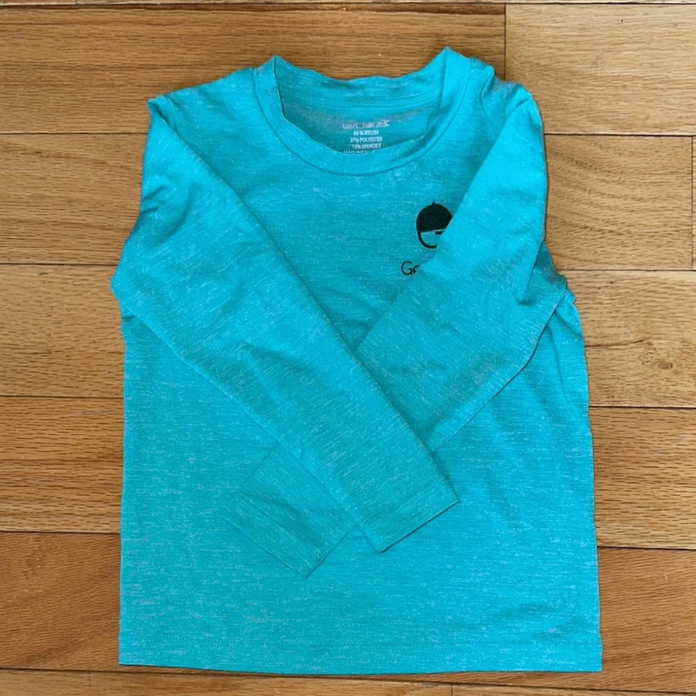 George Turquoise Long Sleeve Rashguard Swim Top - Picture 4 of 8